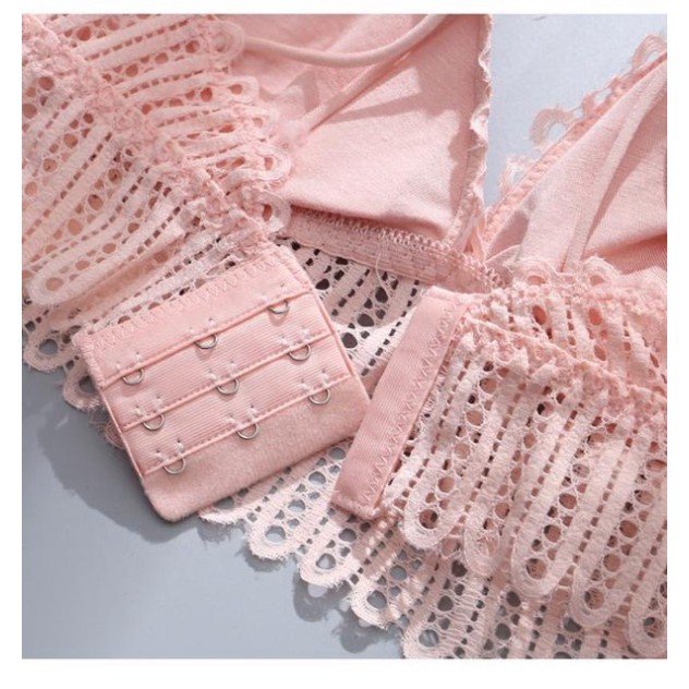 Áo lót 2 dây phối ren đan nhẹ nhàng tinh tế. Áo bra 2 dây croptop có mút ngực nhiều màu Hothit.