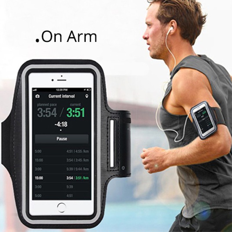 Túi Đựng Điện Thoại Đeo Cánh Tay 5.5 '' Chống Thấm Nước Tiện Dụng Khi Tập Gym / Chạy Bộ Dành Cho iPhone Samsung