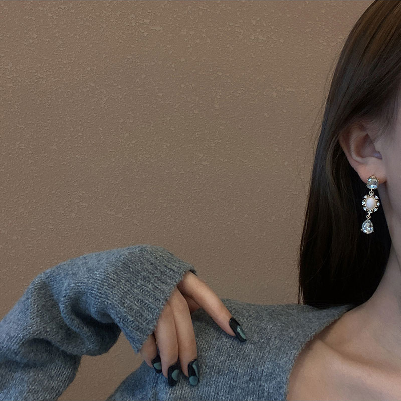 Bông Tai Mạ Bạc 925 Dáng Dài Phong Cách Cổ Điển Sang Trọng Cho Nữ