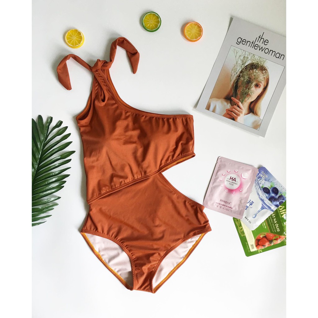 Bikini lệch vai cam đất