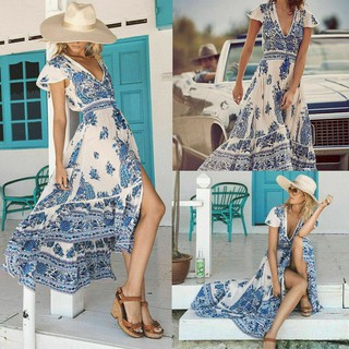 Freeship đơn 99k_ đầm maxi dài mặc khi đi biển hay tiệc