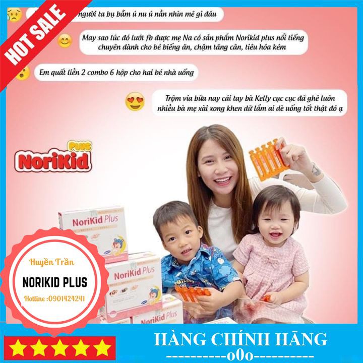 NORIKID PLUS – Siro Hỗ Trợ Cải Thiện Biếng Ăn Và Tăng Sức Đề Kháng Cho Trẻ 06 Tháng – 12 Tuổi [CHÍNH HÃNG HỘP 20 ỐNG]