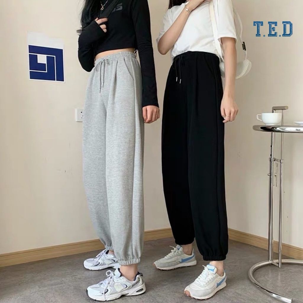 Quần Jogger Bo Chun Chất Da Cá Quần Jogger Nữ Mềm Mịn Thời Trang TED13