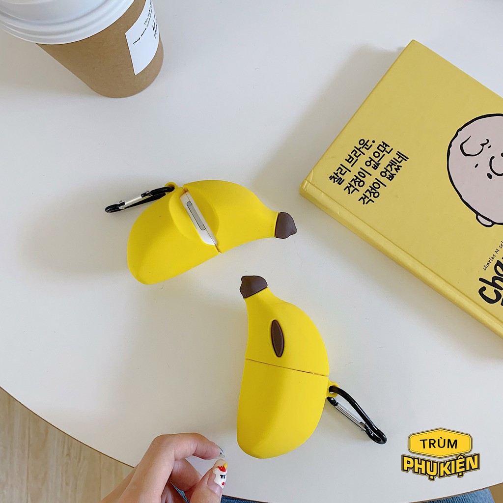 ☘️ Case Airpods "Chuối Kute" đựng tai nghe không dây Airpods 1/2 và i11 i12 i18 i100 ... BANANA