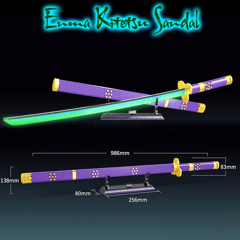 Đồ Chơi Lắp Ráp Mô Hình Thanh Kiếm Enma Kitetsu Sandal Của Zoro Trong  One Piece Model 721 Với 1016 PCS
