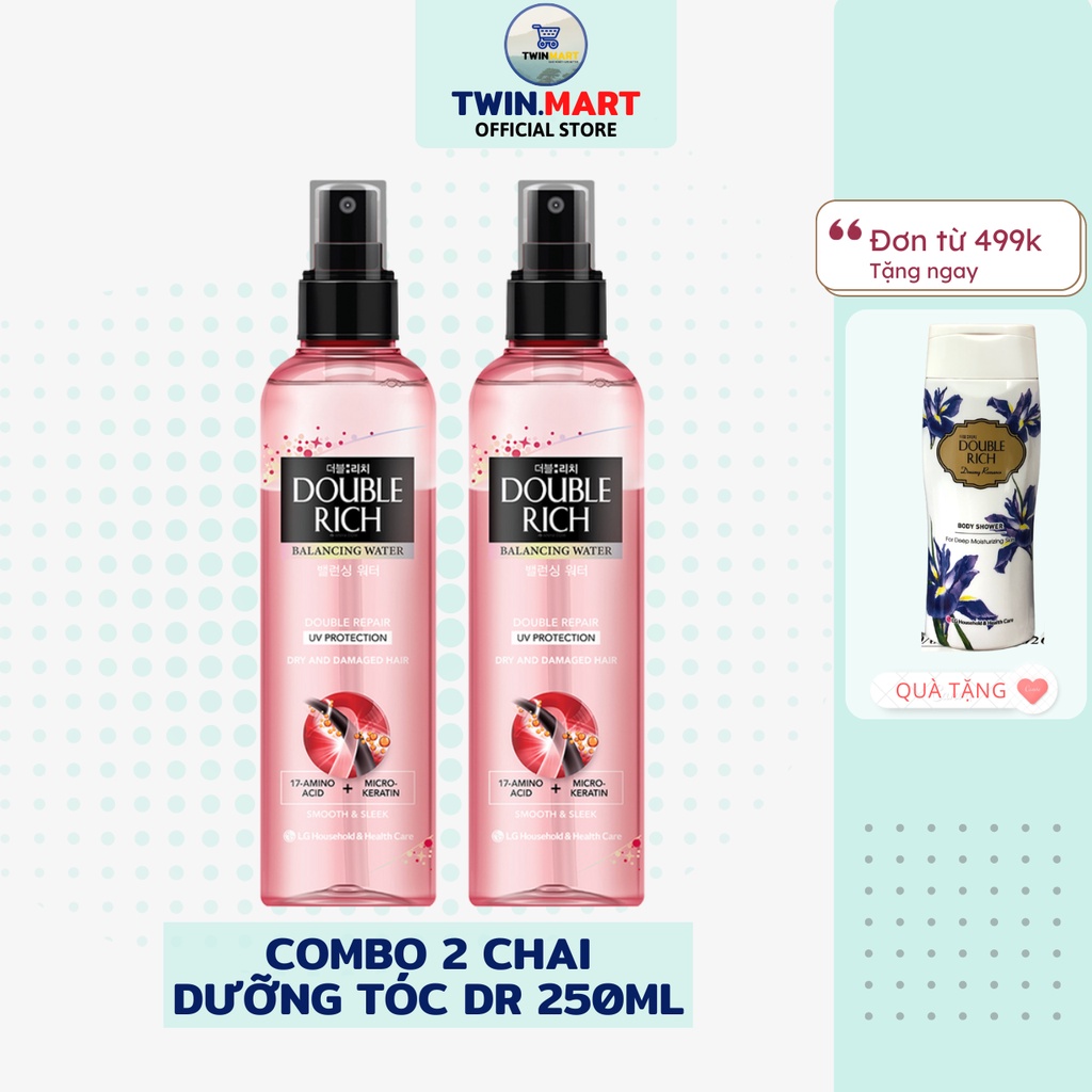 COMBO 2 CHAI Nước Dưỡng Tóc Double Rich Chăm Sóc Khô Xơ, Hư Tổn 250ml Balancing Water Double