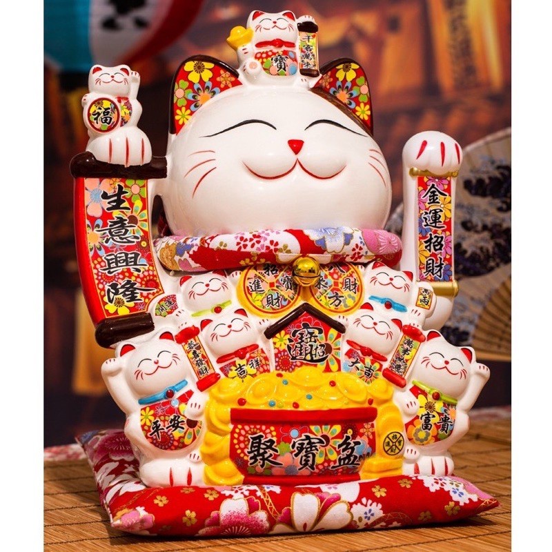 (BẢO HÀNH BỂ VỠ - LỖI MÁY 6 THÁNG) Mèo thần tài, mèo may mắn maneki neko (50 mẫu) Thiên khách vạn lai