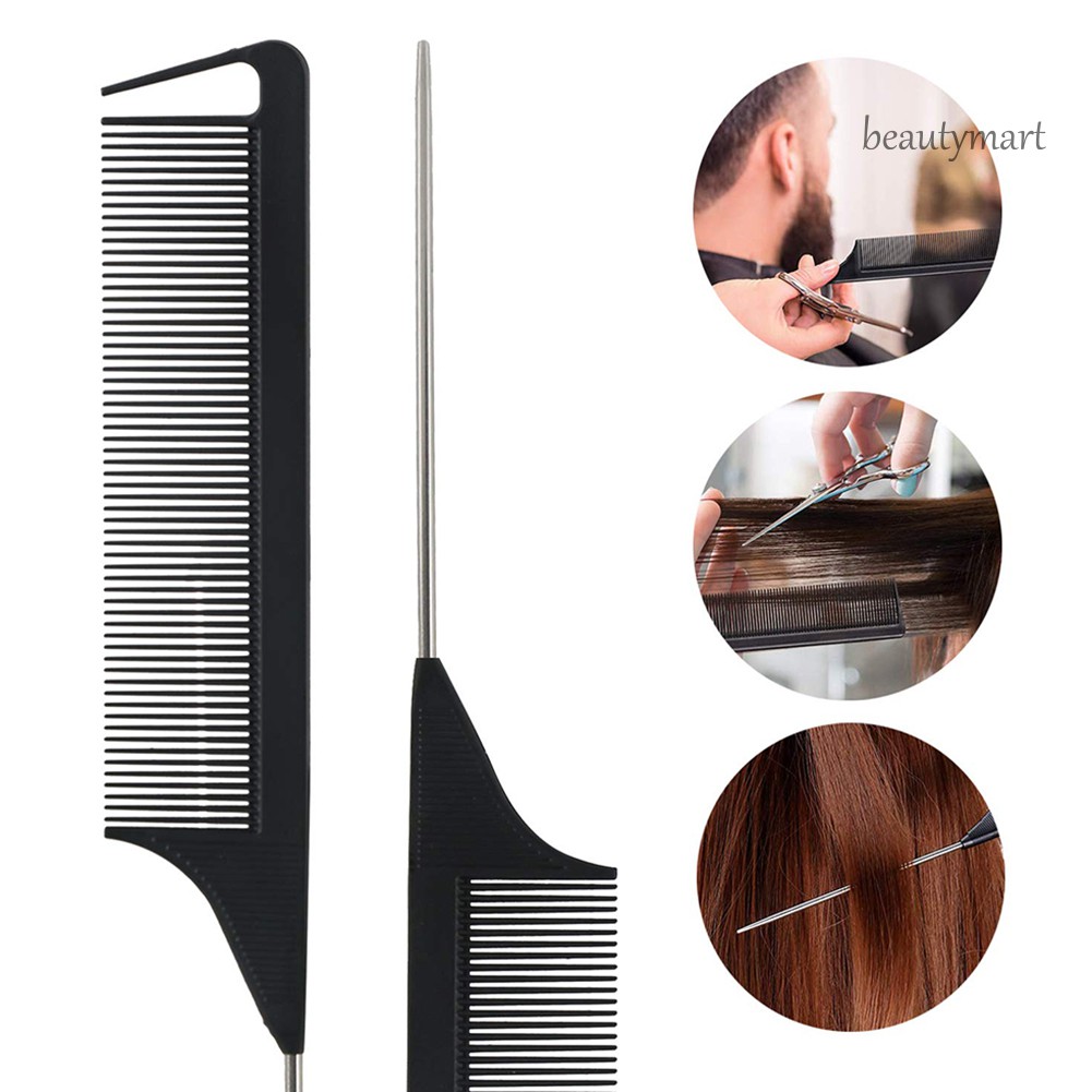 [Hàng mới về] Lược chải tóc răng mật độ cao chống tĩnh điện có đuôi nhọn dài tiện lợi dành cho tiệm cắt tóc MF