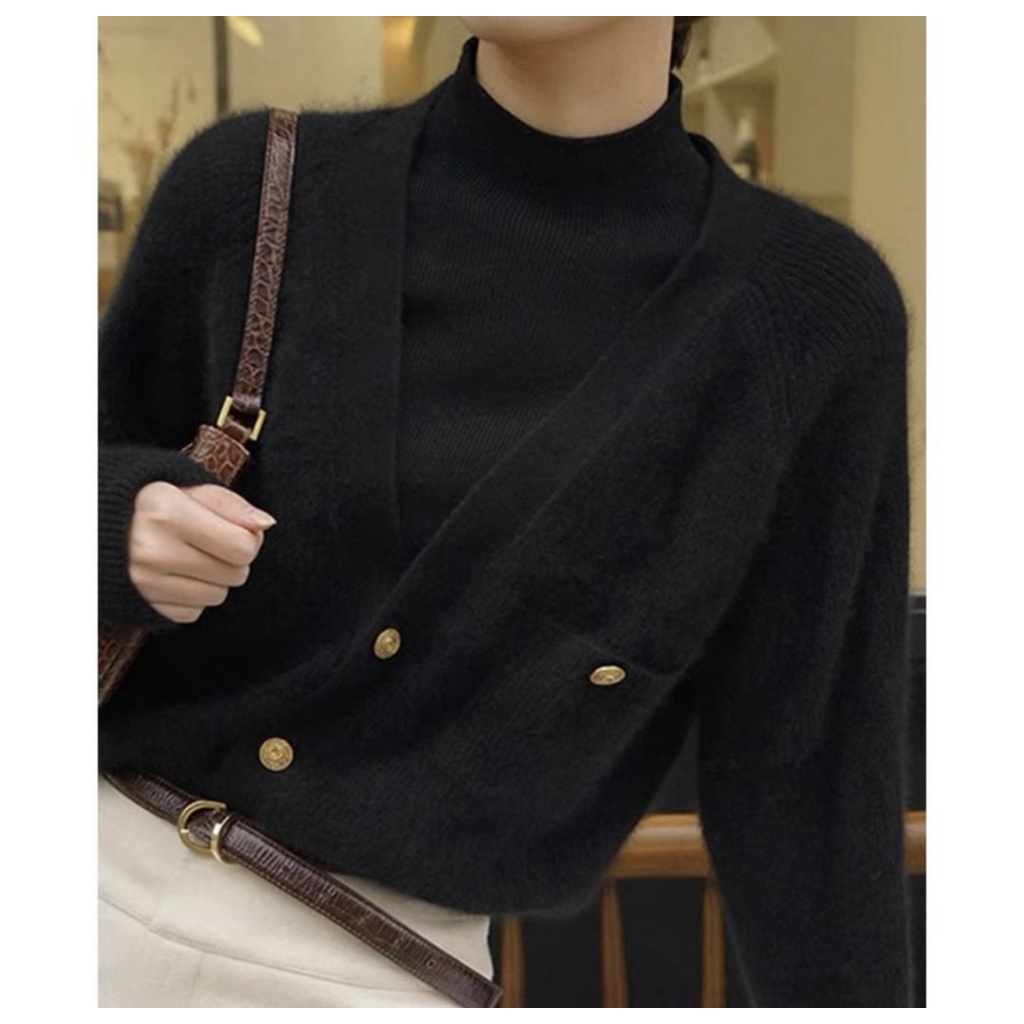 Áo cardigan len phong cách retro