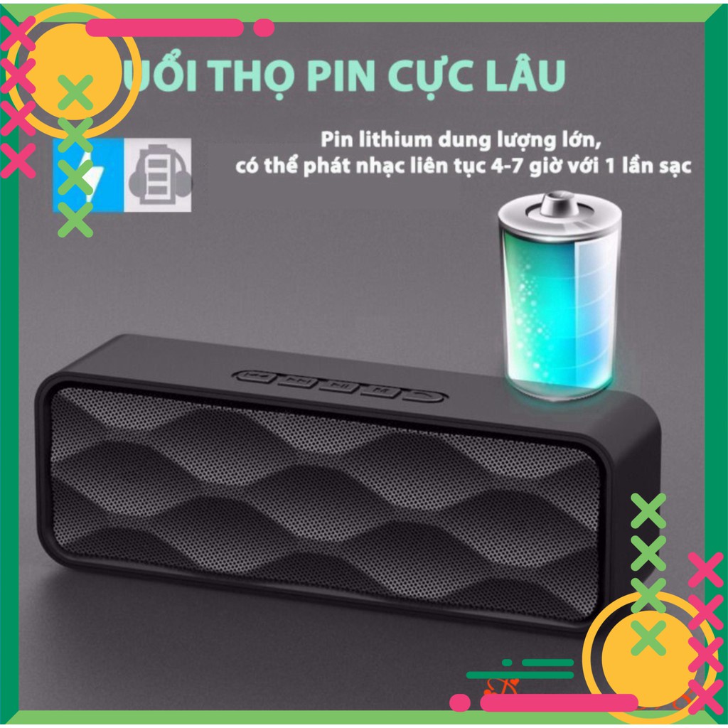 [FREE SHIP] Loa Bluetooth Siêu Trầm, Tích Hợp Loa Kép Cho ÂM Thanh Sống Động, Sắc Nét HOT