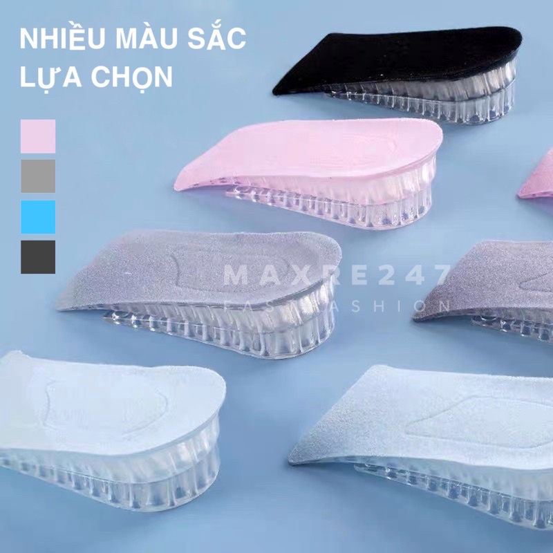 Lót giày tăng chiều cao 4 -9cm - Độn đế tăng chiều cao Silicon siêu bền chống trượt , freesize