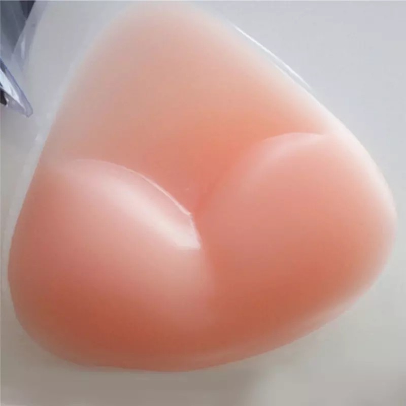 1 cặp Gợi Cảm Nữ Áo Ngực Tam Giác Miếng Lót Tăng Cường Miếng Đệm Mút Silicon Áo Ngực Gel Nude 9.5x10 cm-quốc t