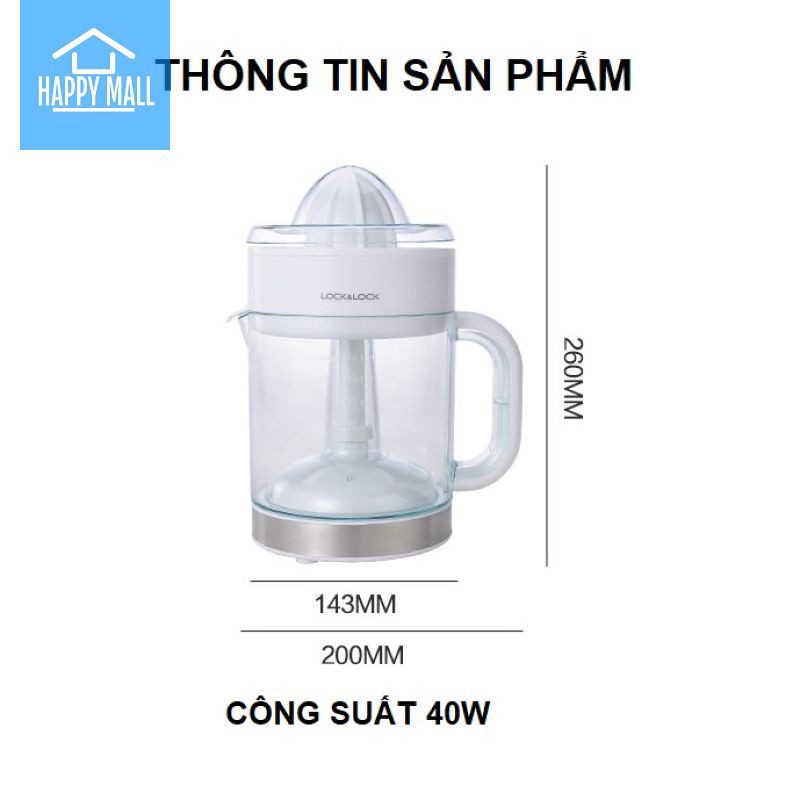 Máy vắt cam Lock&amp;Lock dung tích 1.2L công suất 40W EJJ241