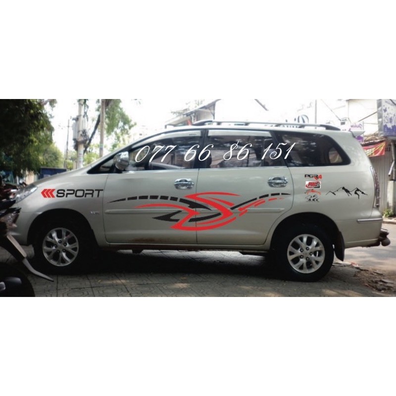 Tem Dán Sườn Xe Innova