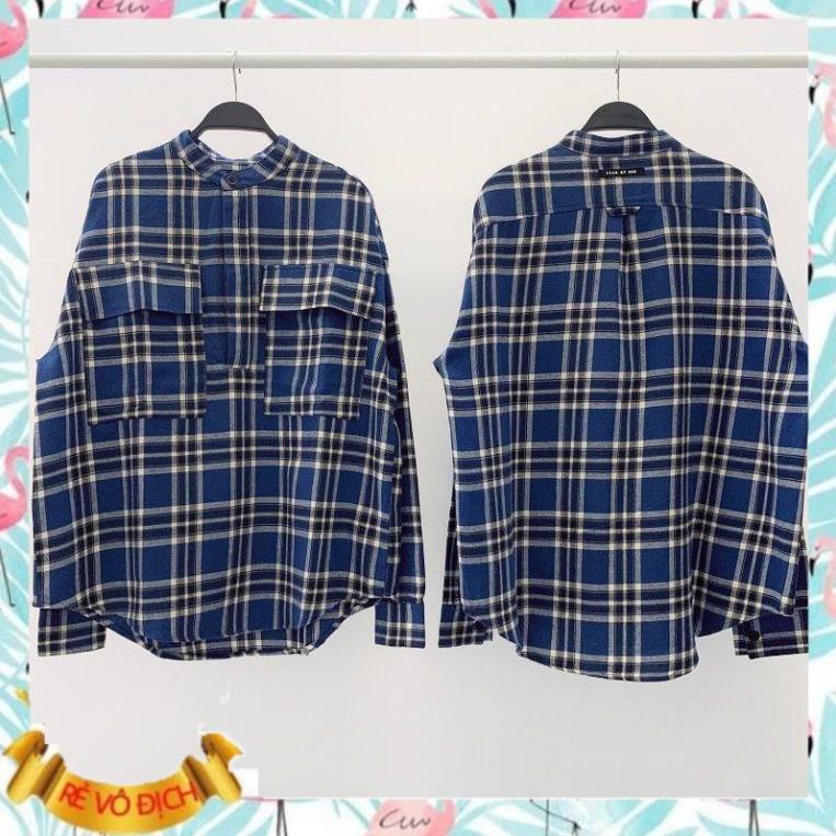 Áo flannel unisex Fear Of God phong cách hiphop