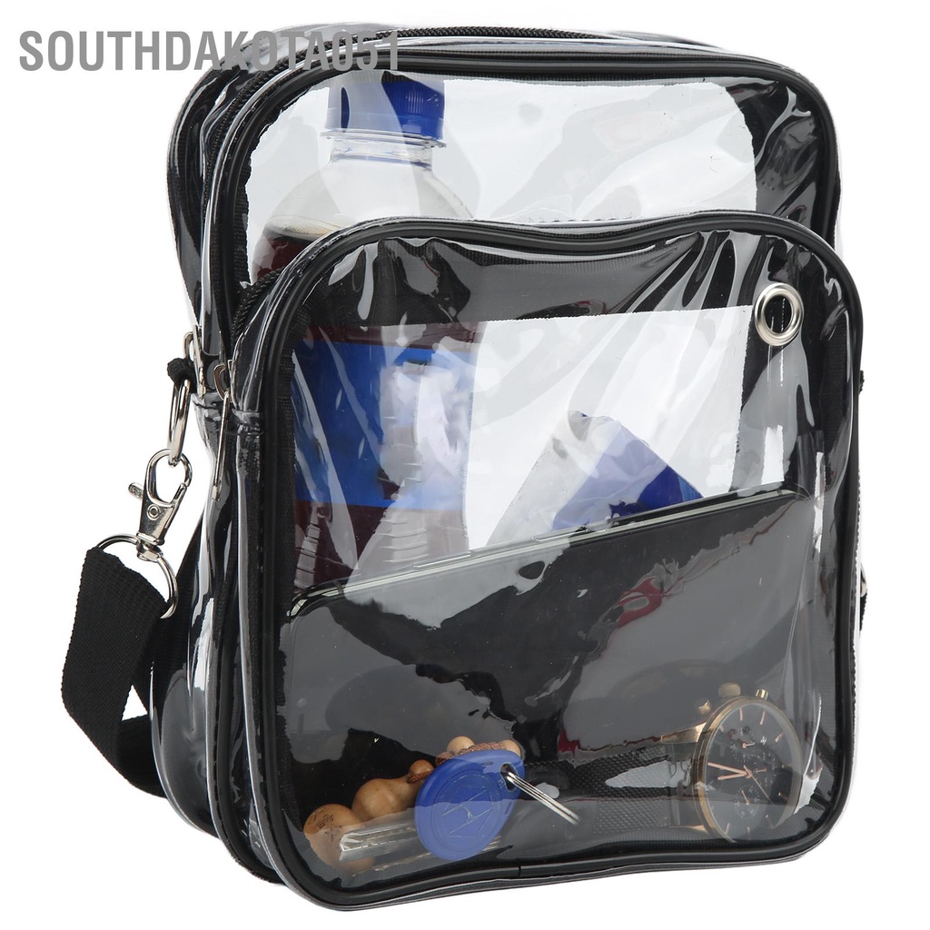 Hàng HOT Túi Messenger đeo vai trong suốt chất liệu PVC Bụi bẩn chống nước【Southdakota051】