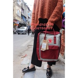 Balo Kanken Mận pha trắng