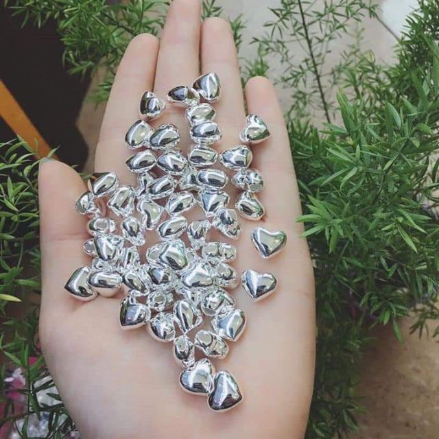 Mặt dây chuyền tim bạc ta