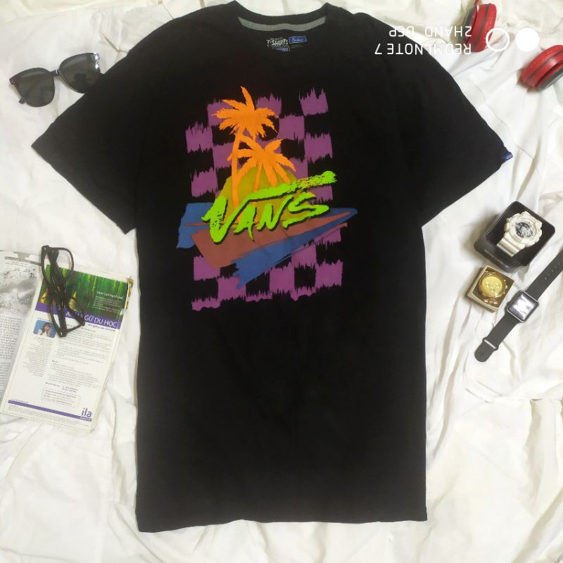[2hand] Áo thun Unisex hiệu Vans chính hãng form rộng