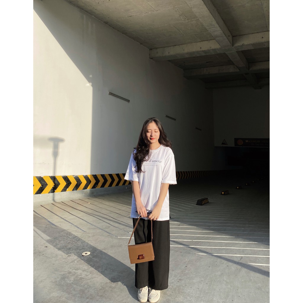Quần nữ ống suông rộng lưng cao Ma Vie