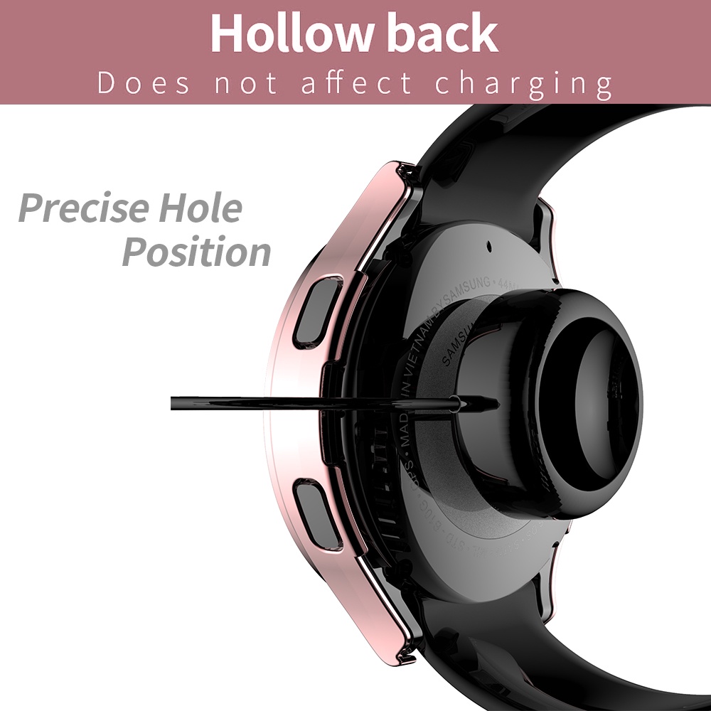 Set 2 Khung Nhựa PC Bảo Vệ Màn Hình Đồng Hồ Thời Trang Cho Samsung Galaxy Watch 4 40mm 44mm