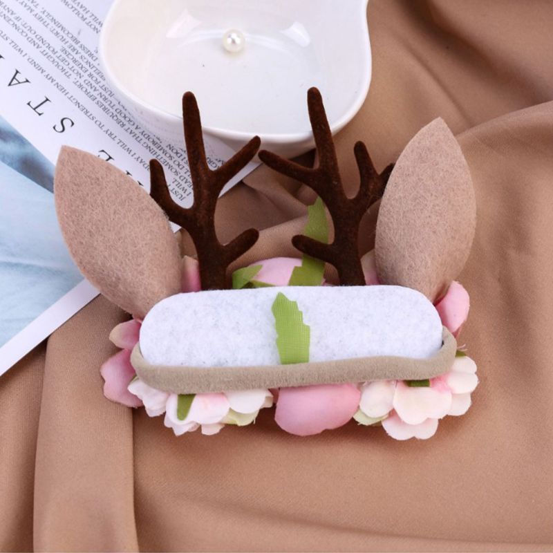 Băng Đô Sừng Hươu Bằng Nylon Dễ Thương Cho Bé Sơ Sinh