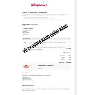 [Bill Walgreens] Sữa rửa mặt da dầu CeraVe Foaming cleanser