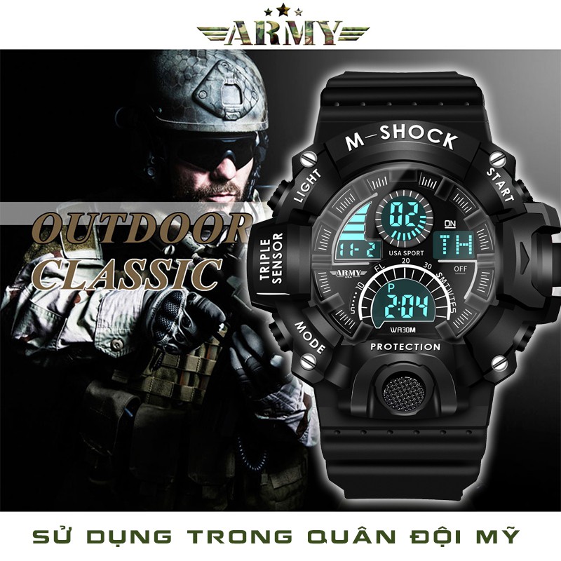 Đồng hồ Nam ARMY USA PICHAI Chống Nước Siêu Bền - Thương Hiệu Cao Cấp từ Mỹ