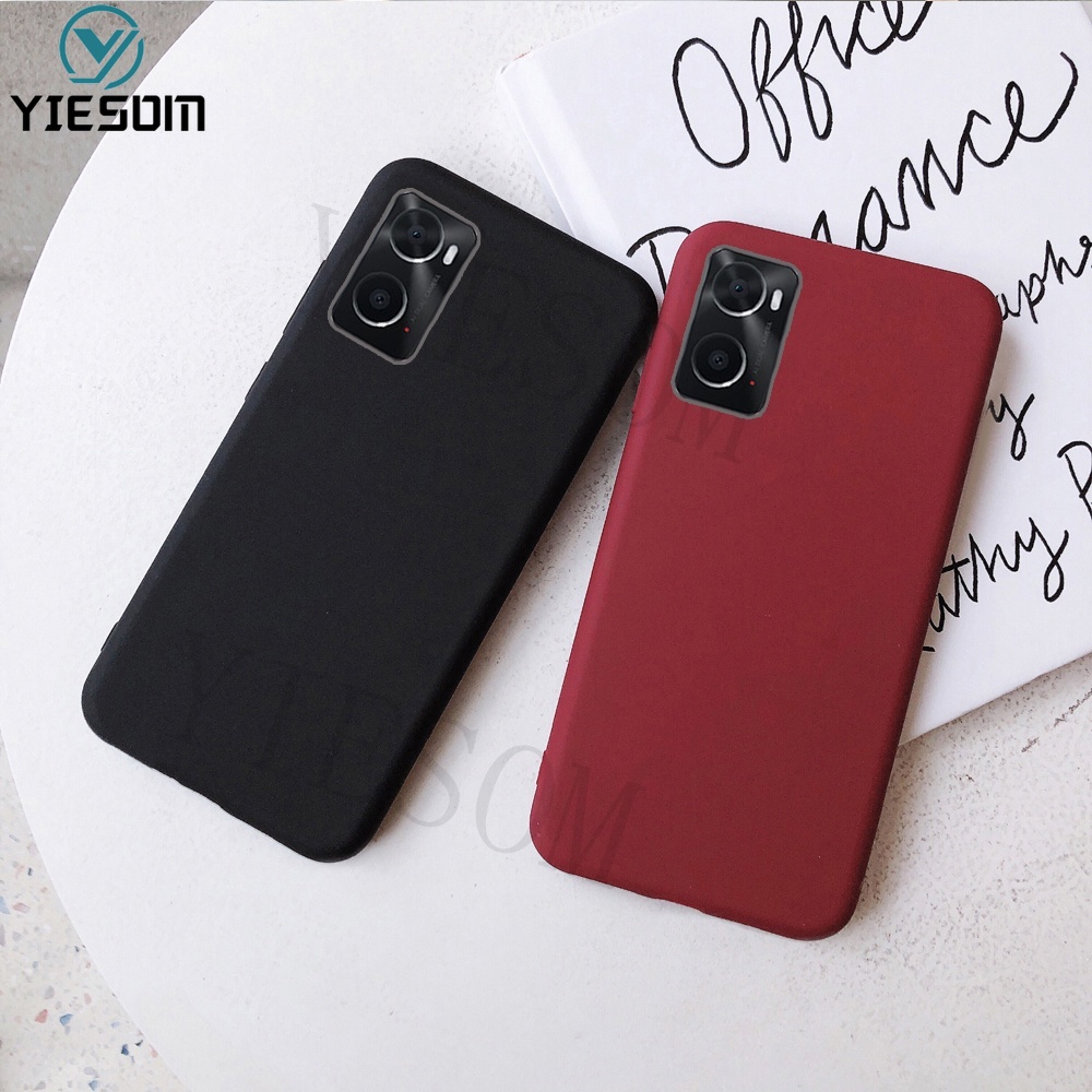 Ốp Điện Thoại TPU Silicone Mềm Màu Kẹo Nhám Cho OPPO A96 A76 4G Realme 9i