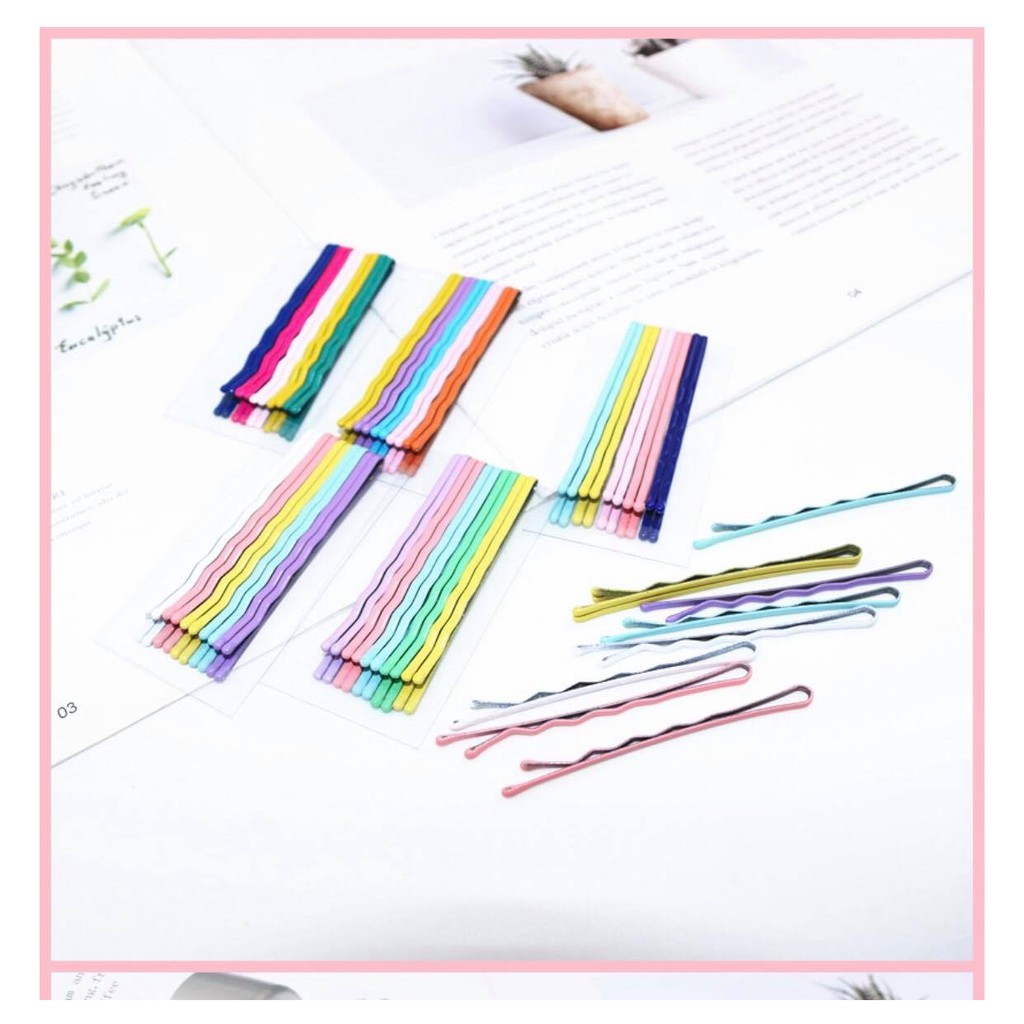Set 10 kẹp tóc 7 sắc màu