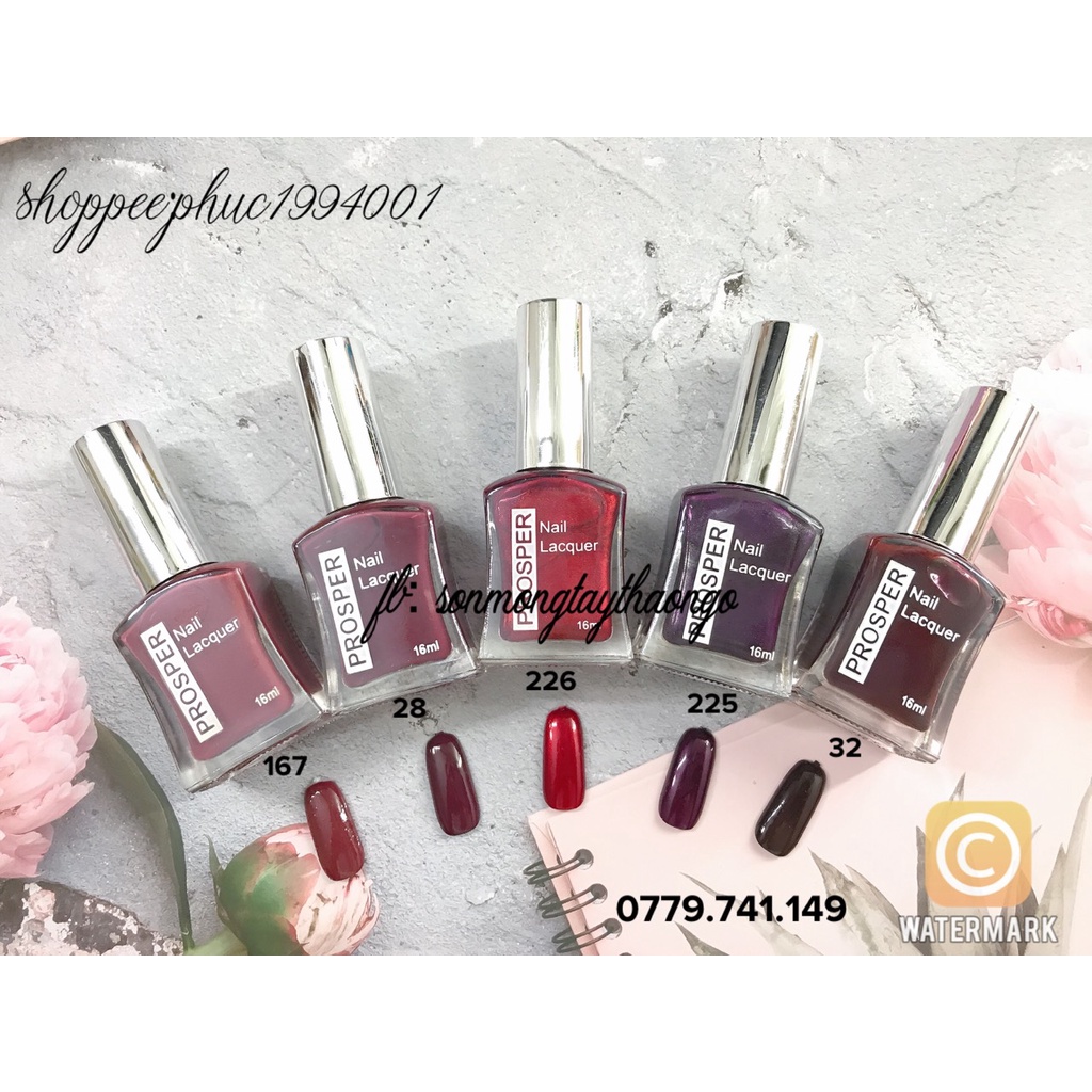 Sơn Móng Tay Prosper Silver 16ml (sơn thường)