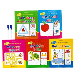 Sách bộ vở viết xóa được - wipe clean: luyện viết không sợ sai - tặng kèm 2 bút