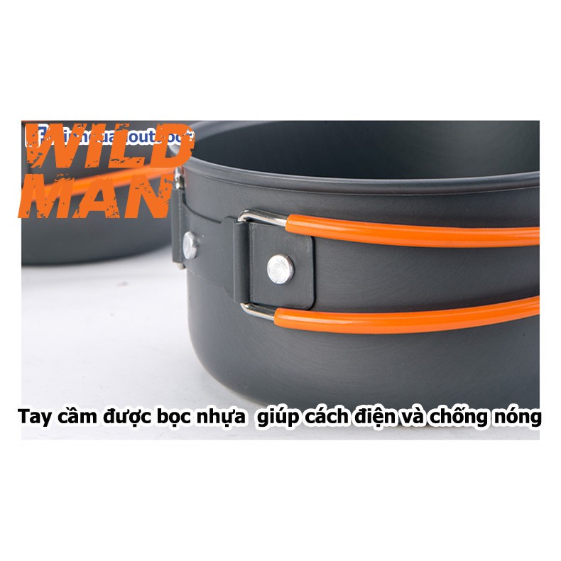 bộ nồi nấu ăn outdoor dã ngoại du lịch phượt naturehike NH15T401-G