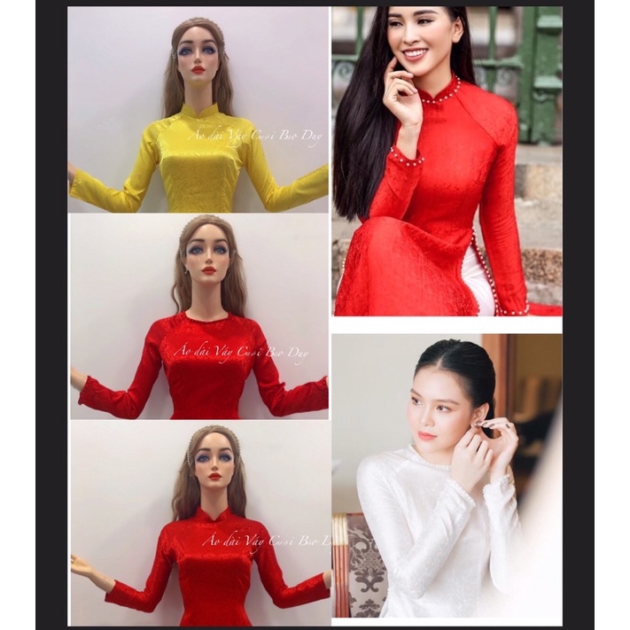 Áo dài gấm đẹp thiết kế