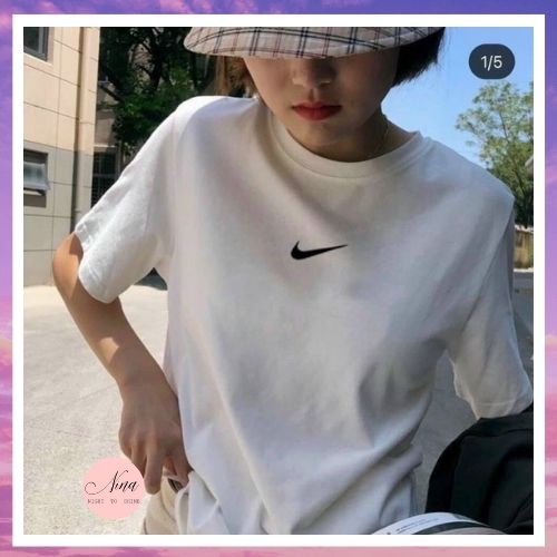 Áo Thun Thêu Chữ Cotton Hàng Chính Hãng NinaStore (Có sẵn - kèm video)
