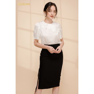 ÁO SƠ MI LỤA THIẾT KẾ CỔ NƠ SIÊU XINH