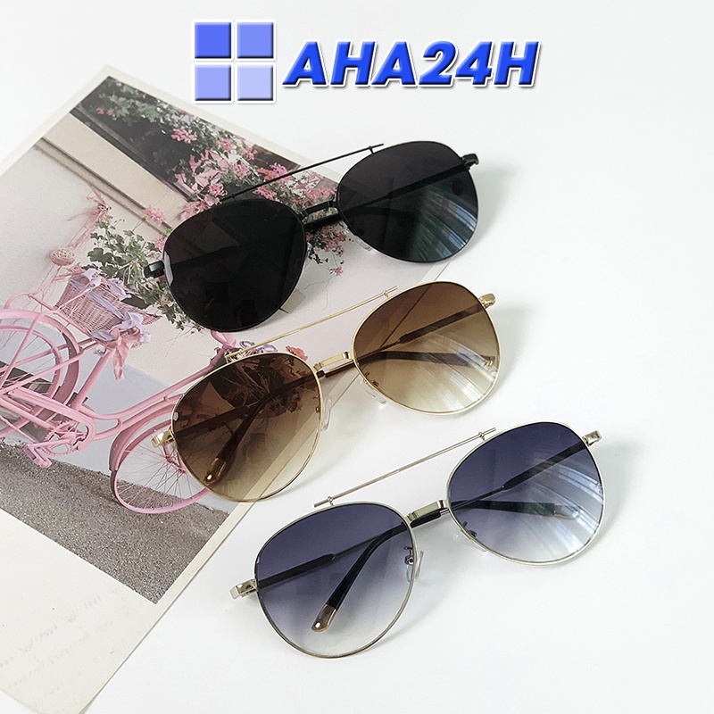 Kính mát nam nữ thời trang gọng kim loại đẹp AH954