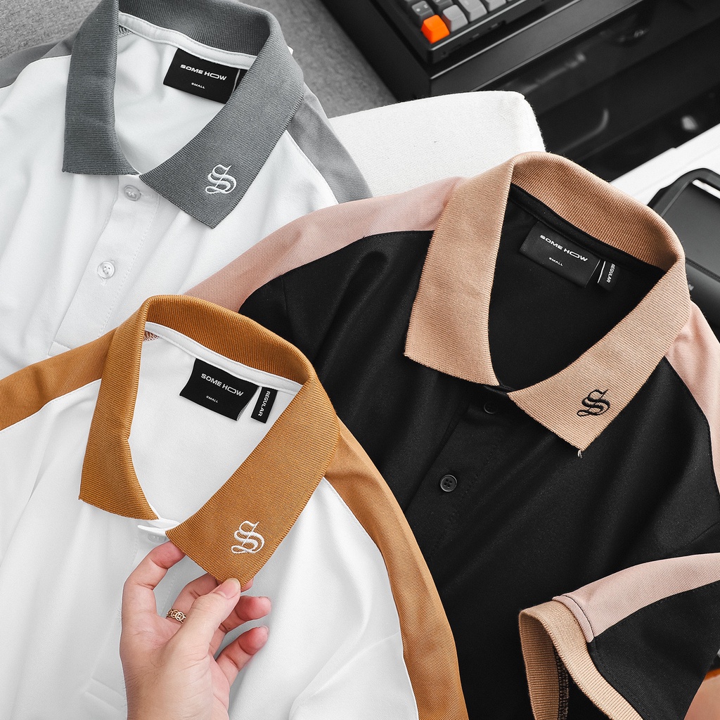 Áo Polo Nam New Color Collab , Chất Thun Cotton Dày Dặn Co Giãn , PL002863,SOMEHOW