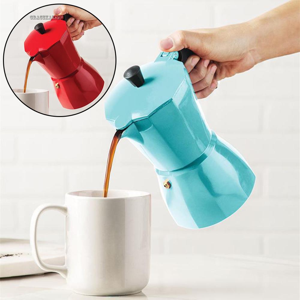 Ấm Pha Cà Phê Moka Espresso 300ml Chất Liệu Nhôm Siêu Bền