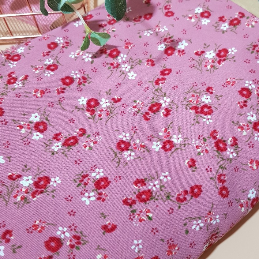 Vải may đồ nữ mùa hè vải hoa nhí vải đũi hồng mặc mát không cần may lót Maihoaflower