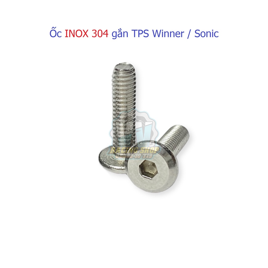 Ốc INOX 304 Gắn Chỉnh Garanti TPS Winner - Winner X - Sonic Dùng Cho Garanty Zin Hoặc IACV Chỉnh Tay Cho Mọi Họng Xăng