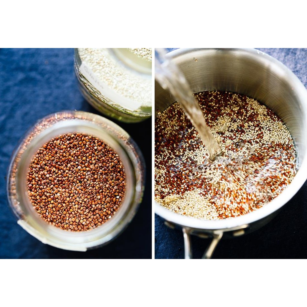 Hạt diêm mạch Quinoa hữu cơ Markal Pháp ( diêm mạch 3 màu ) gói 500g, có tách lẻ túi zip