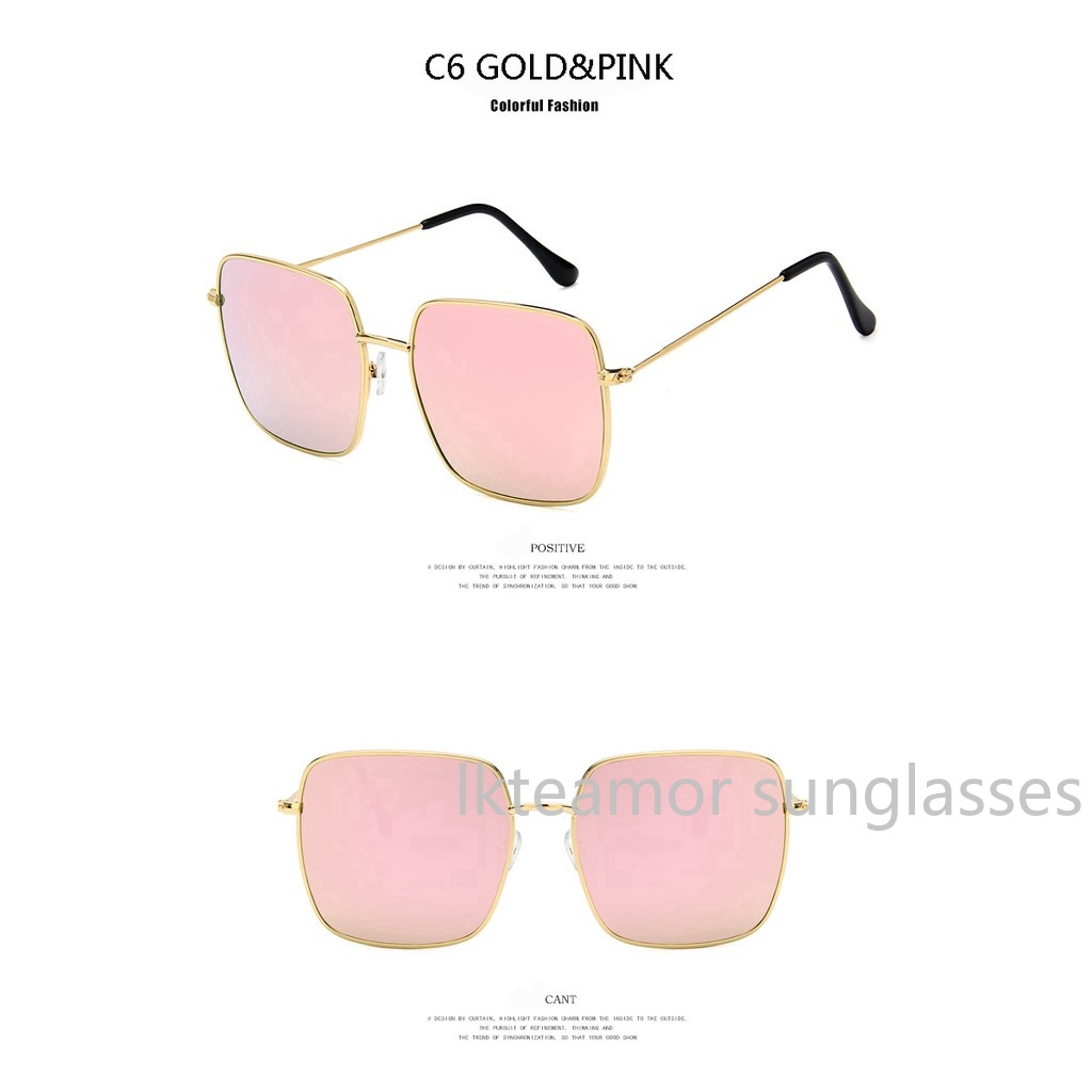 Kính mát gọng kim loại vuông cho nữ