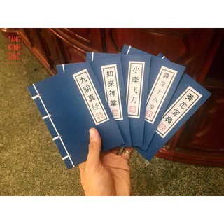 Sổ tay kiếm hiệp bỏ túi - Sổ bí kíp a6 gáy khâu chỉ thật