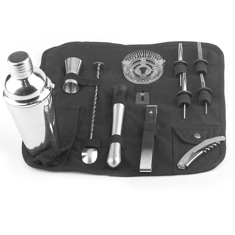 New Stock 750Ml Stainless Steel Cocktail Shaker Bar Set,Bartender Kit, Wine