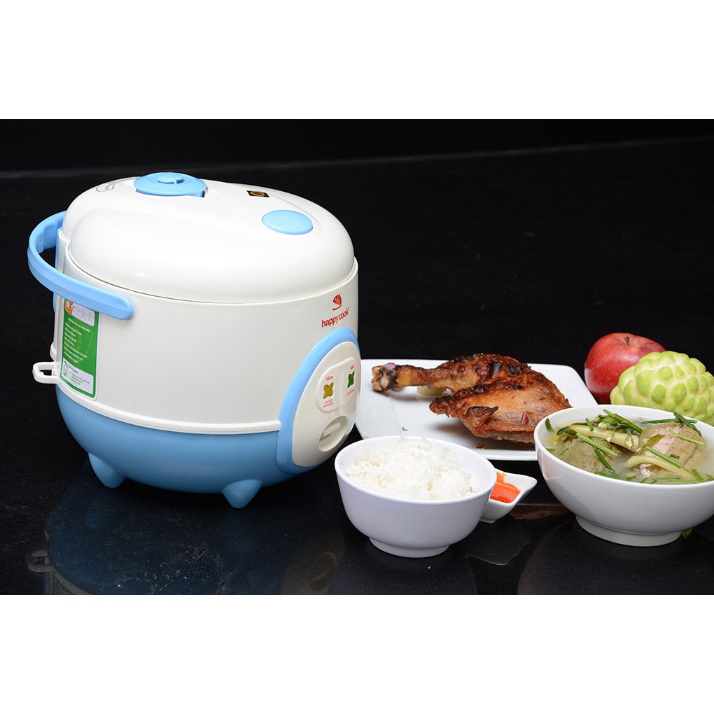 Nồi cơm điện Happycook 0.6 lít HC-60 Xanh[FREESHIP❤️][HÀNG TRƯNG BÀY GIẢM SỐC]