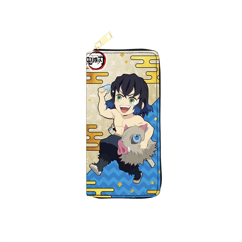 Ví Da PU Dáng Dài In Hình Nhân Vật Anime Demon Slayer Độc Đáo