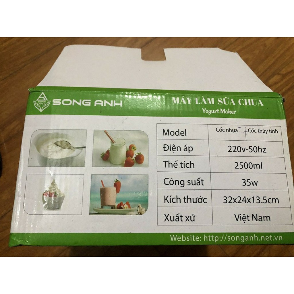 Máy làm sữa chua Sonh Anh kèm 16 cốc thủy tinh, Máy làm sữa chua giữ nguyên hương vị truyền thống - BH 12 Tháng