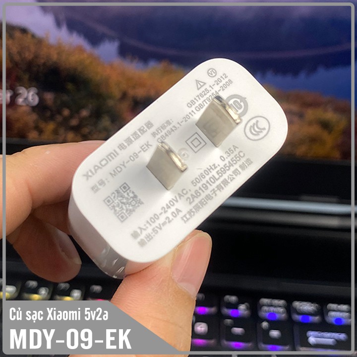 Củ sạc Xiaomi 5v2a 10W MDY-09-EK - Trắng