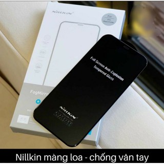 Kính cường lực Nillkin iPhone 12/ 12 Pro/ 12 Pro Max nhám mờ chống vân tay FogMirror Full box